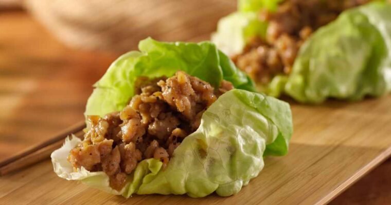Garlic Sesame Turkey Lettuce Wraps
