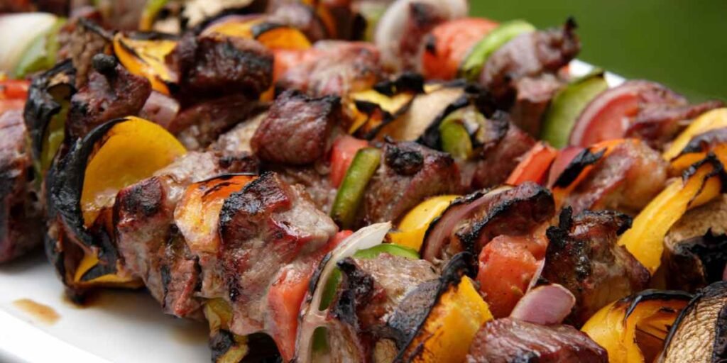 grilled balsamic steak kabobs