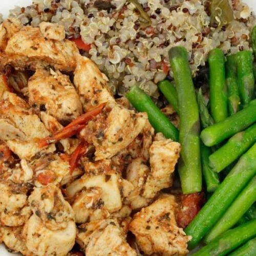 Greek chicken and quinoa