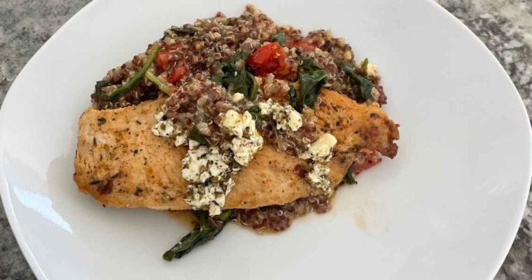 One Pan Greek Chicken and Quinoa