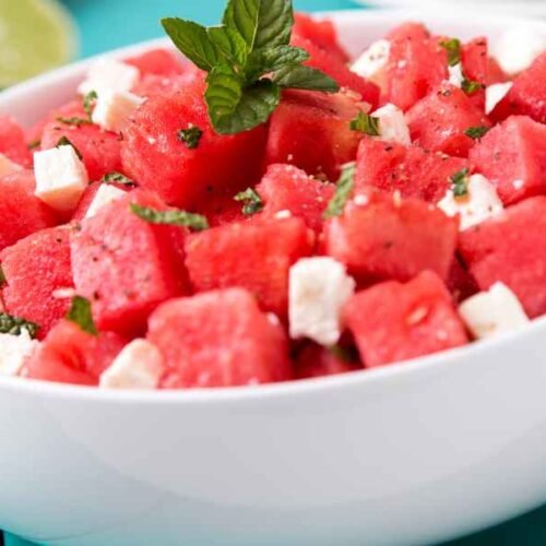 watermelon feta mint salad