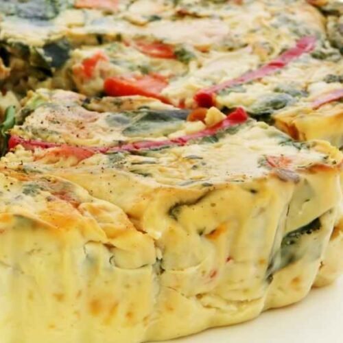 High Protein Cottage Cheese Egg Bake